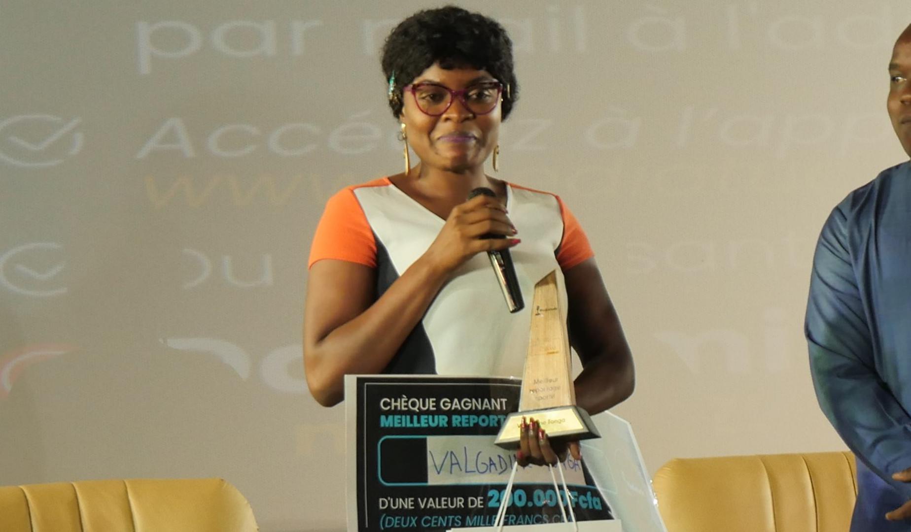 Valgadine Tonga remporte le prix du « Meilleur reportage sportif » aux Awards des Médias Saison 5