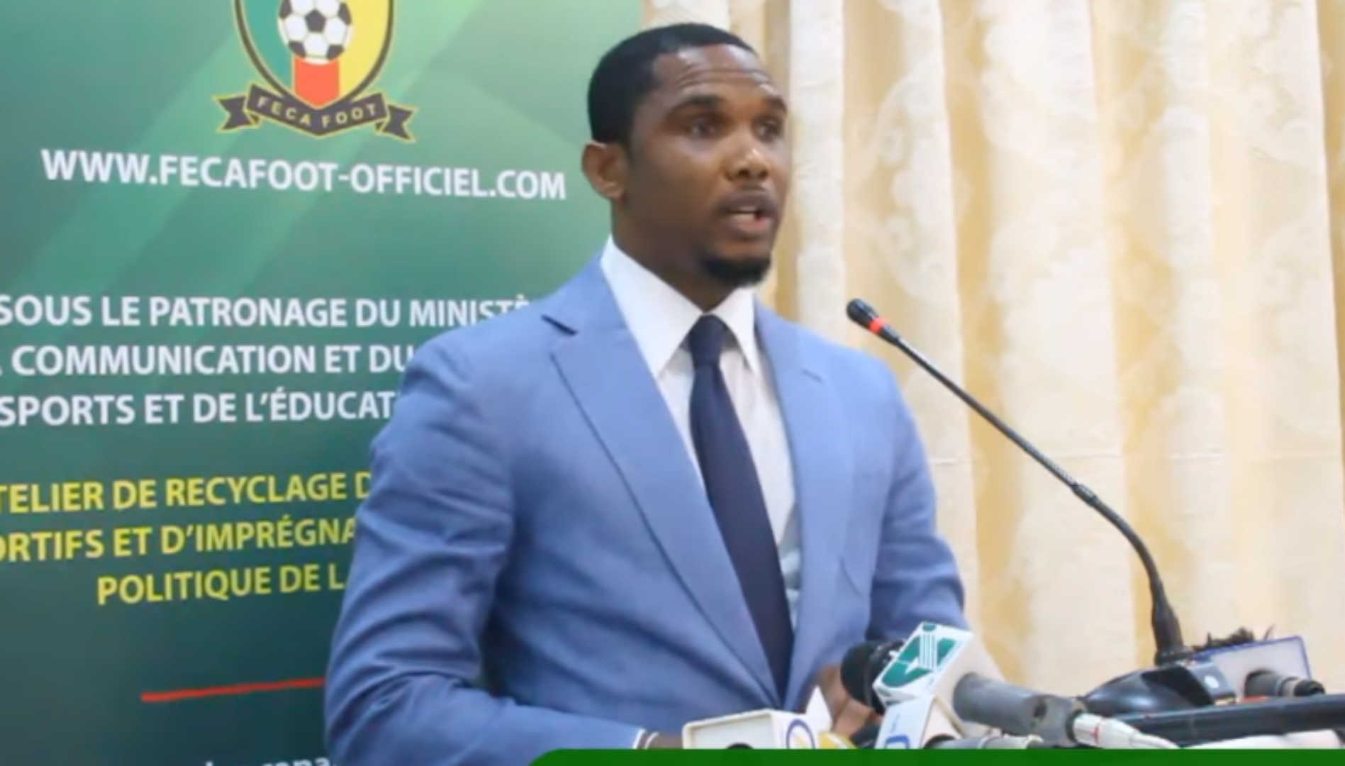 Samuel Eto’o aux journalistes camerounais : « Ensemble, nous arrimerons notre football à l’industrie mondiale du sport »