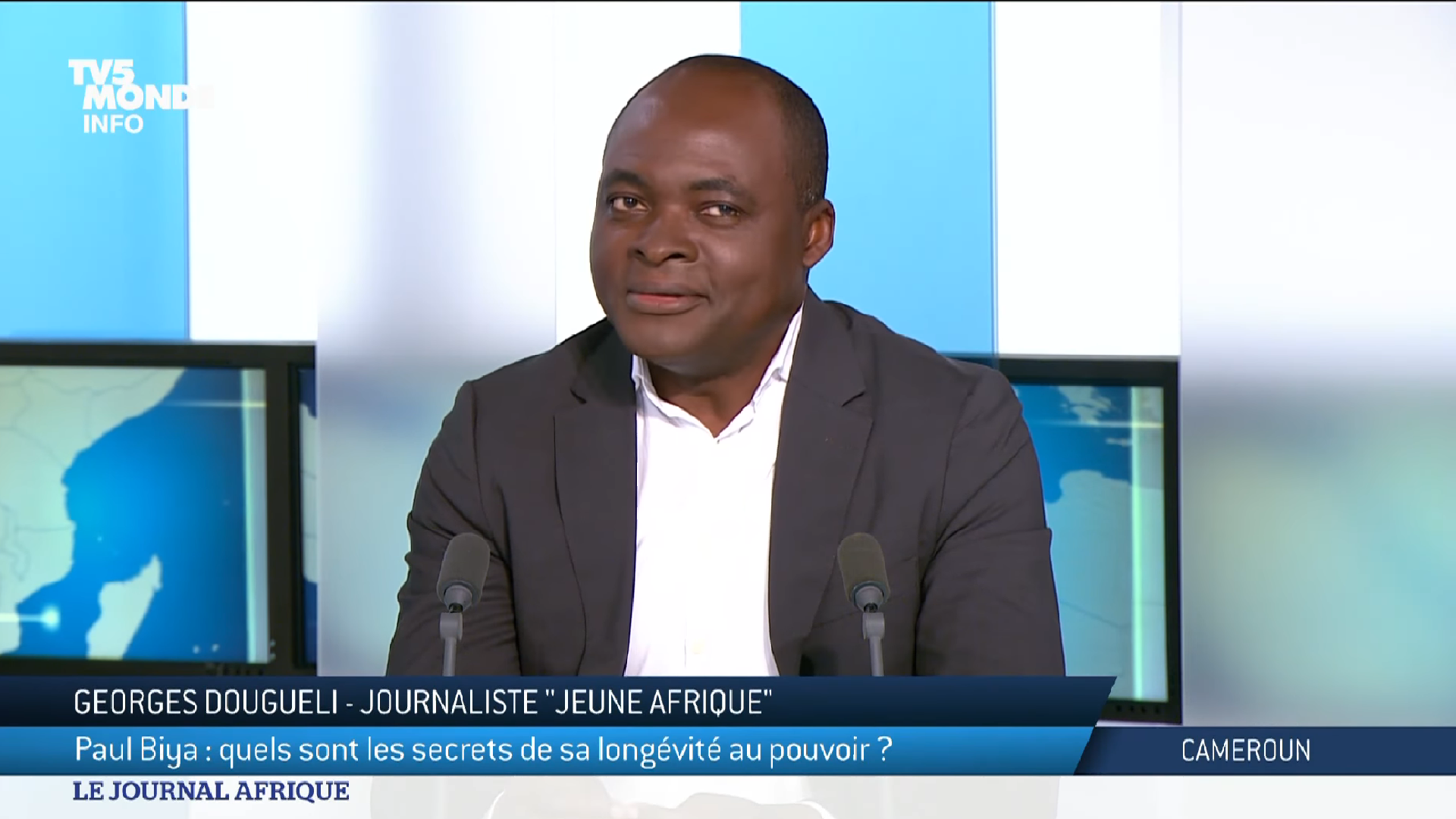 « Paul Biya ne lit pas une note de plus d’une page… », a affirmé Georges Dougueli dans Le journal Afrique de Tv5 Monde