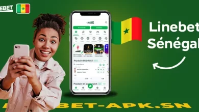 Interface utilisateur de Linebet Sénégal avec des jeux et des options de paris disponibles.